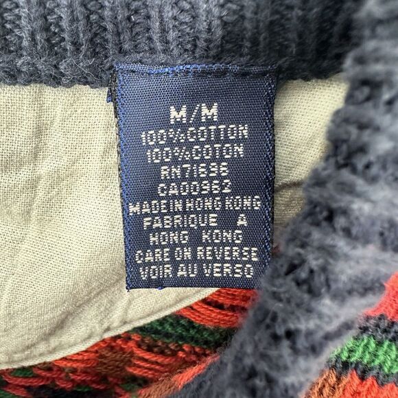 Vintage Regatta Sport Sweater Mens M Southwest Aztec Geometric 90s Grandpa - Picture 11 of 11